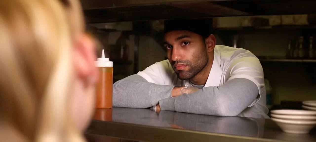 Amilcar Javier as an overworked, frustrated cook in The Diner